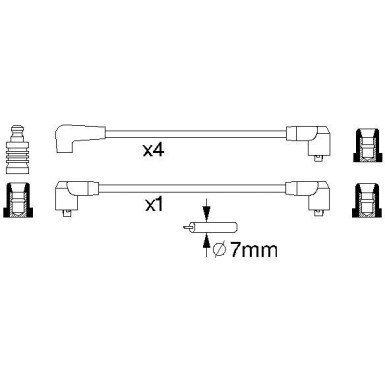 BOSCH | Zündleitungssatz | 0 986 356 844