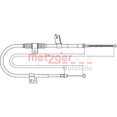 Metzger | Seilzug, Feststellbremse | 17.2291