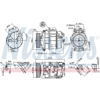 Nissens | Kompressor, Klimaanlage | 890069