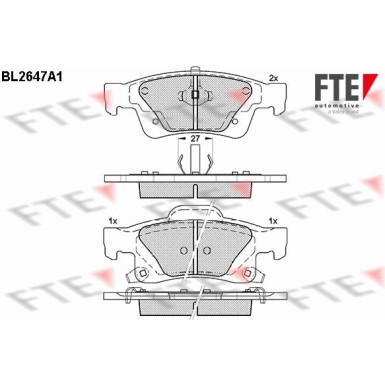 FTE | Bremsbelagsatz, Scheibenbremse | 9011037