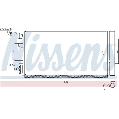 Nissens | Kondensator, Klimaanlage | 940259