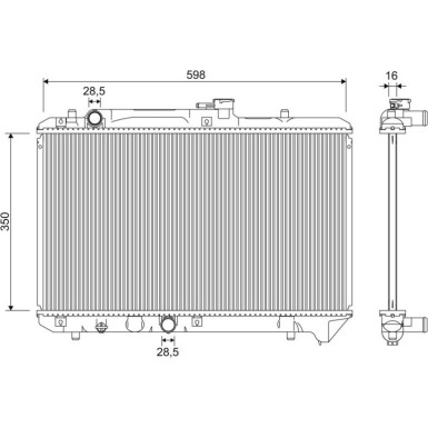 Valeo | Kühler, Motorkühlung | 701355