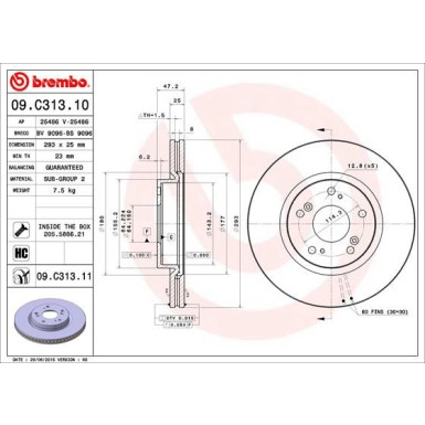 Brembo | Bremsscheibe | 09.C313.11