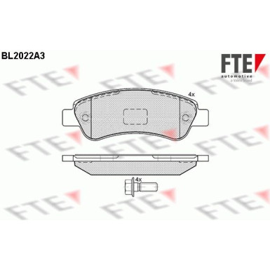 FTE | Bremsbelagsatz, Scheibenbremse | 9010608