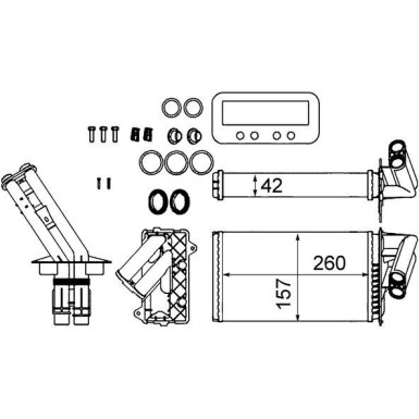 Mahle | Wärmetauscher, Innenraumheizung | AH 103 000S