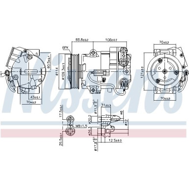 Nissens | Kompressor, Klimaanlage | 890058