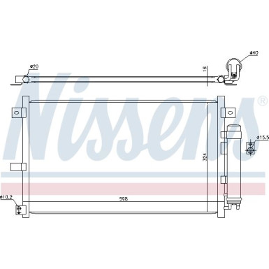 Nissens | Kondensator, Klimaanlage | 94949