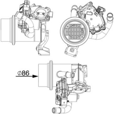 Mahle | Kühler, Abgasrückführung | CE 18 000P