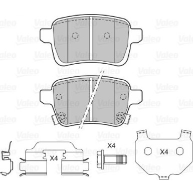 Valeo | Bremsbelagsatz, Scheibenbremse | 601478