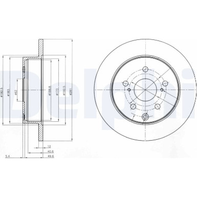 Delphi | Bremsscheibe | BG4115