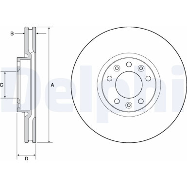 Delphi | Bremsscheibe | BG4696C