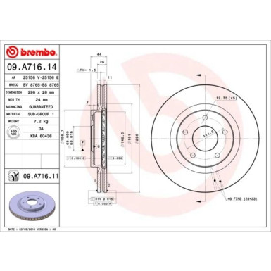 Brembo | Bremsscheibe | 09.A716.11