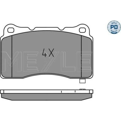 Meyle | Bremsbelagsatz, Scheibenbremse | 025 233 2516/PD