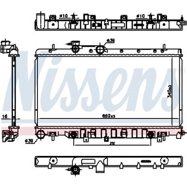 Nissens | Kühler, Motorkühlung | 67711