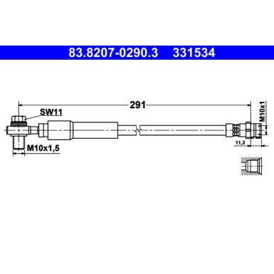 ATE | Bremsschlauch | 83.8207-0290.3