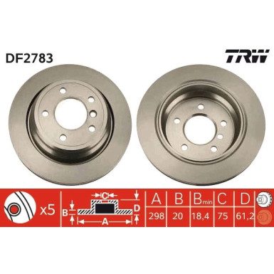 TRW | Bremsscheibe | DF2783