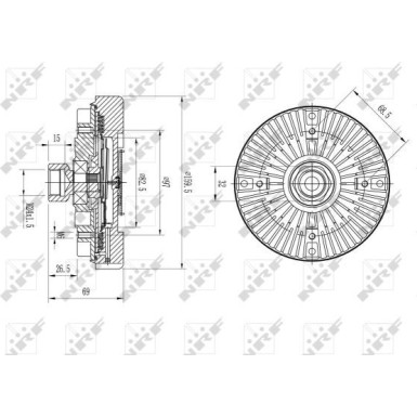 NRF | Kupplung, Kühlerlüfter | 49611
