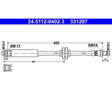 ATE | Bremsschlauch | 24.5112-0402.3