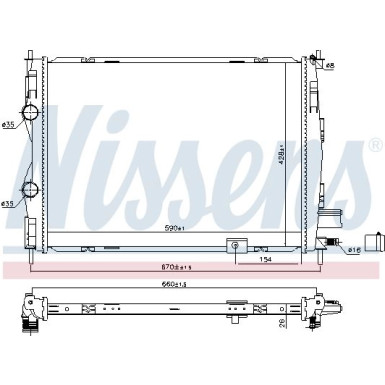 Nissens | Kühler, Motorkühlung | 68811