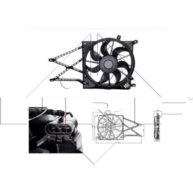 NRF | Lüfter, Motorkühlung | 47015