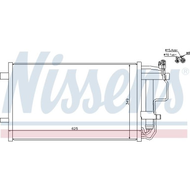 Nissens | Kondensator, Klimaanlage | 940149