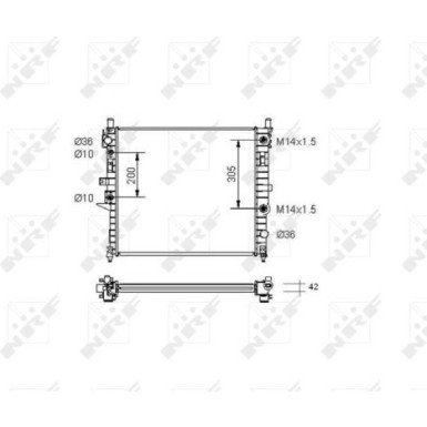 NRF | Kühler, Motorkühlung | 55336