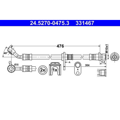 ATE | Bremsschlauch | 24.5270-0475.3