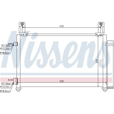 Nissens | Kondensator, Klimaanlage | 940009