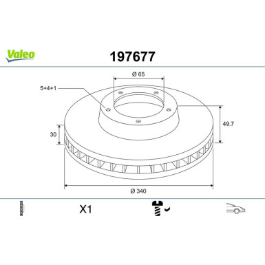 Valeo | Bremsscheibe | 197677