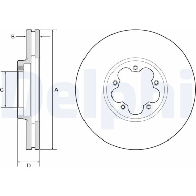 Delphi | Bremsscheibe | BG9176C