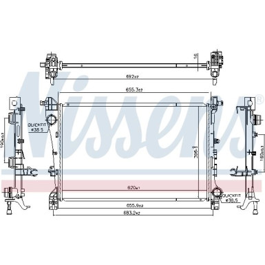 Nissens | Kühler, Motorkühlung | 606441