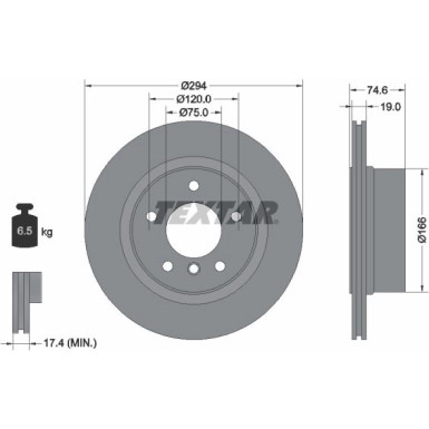 Textar | Bremsscheibe | 92146103