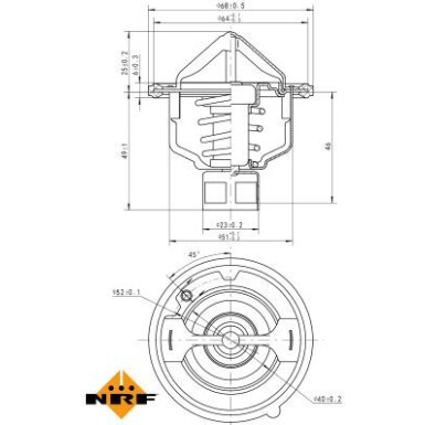 NRF | Thermostat, Kühlmittel | 725142