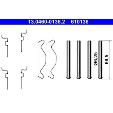 ATE | Zubehörsatz, Scheibenbremsbelag | 13.0460-0136.2
