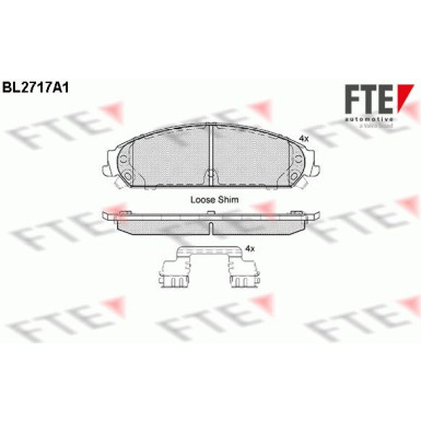 FTE | Bremsbelagsatz, Scheibenbremse | 9010942