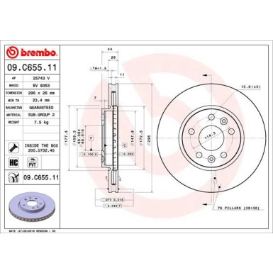 Brembo | Bremsscheibe | 09.C655.11