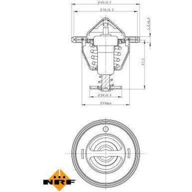 NRF | Thermostat, Kühlmittel | 725107