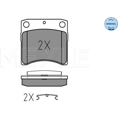 Meyle | Bremsbelagsatz, Scheibenbremse | 025 216 3517