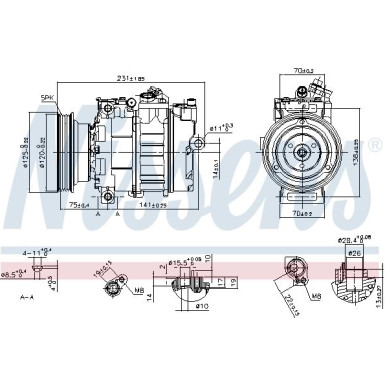 Nissens | Kompressor, Klimaanlage | 89232