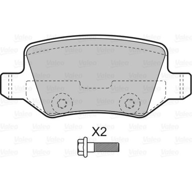 Valeo | Bremsbelagsatz, Scheibenbremse | 598583