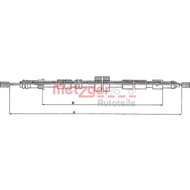 Metzger | Seilzug, Feststellbremse | 10.6025