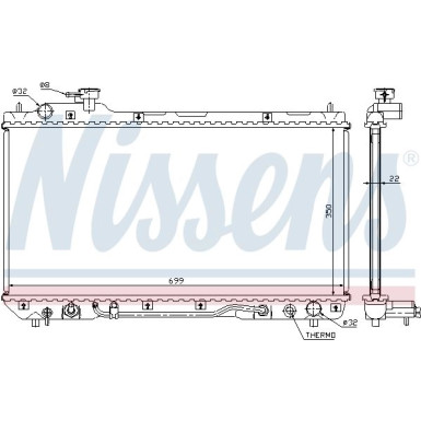 Nissens | Kühler, Motorkühlung | 64630A