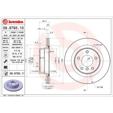 Brembo | Bremsscheibe | 09.9793.11