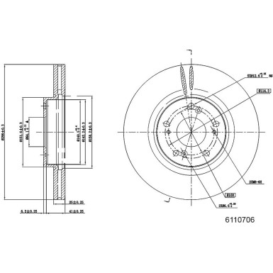 Metzger | Bremsscheibe | 6110706