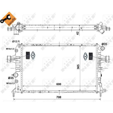 NRF | Kühler, Motorkühlung | 55351