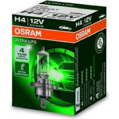 Osram | Glühlampe, Fernscheinwerfer | Ultra Life H4 Faltschachtel | 64193ULT