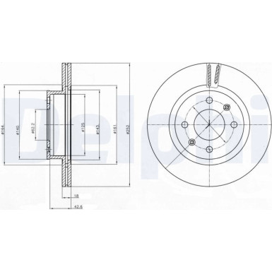 Delphi | Bremsscheibe | BG4295