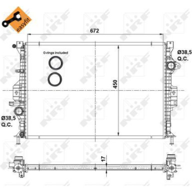 NRF | Kühler, Motorkühlung | 53737