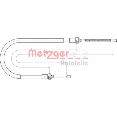 Metzger | Seilzug, Feststellbremse | 10.6894