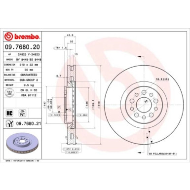 Brembo | Bremsscheibe | 09.7680.21